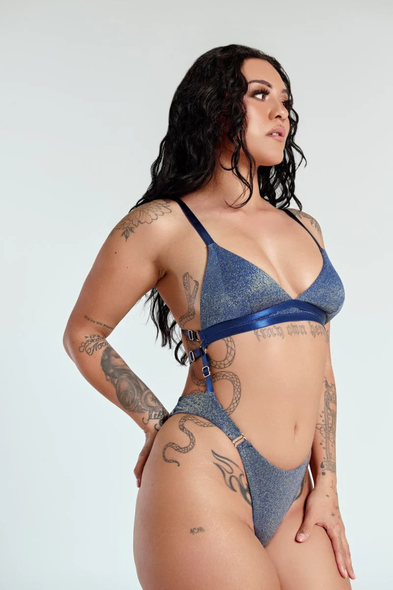 CXIX Aphrodite Sparkle Bodysuit - Anastasia Navy - Image 4