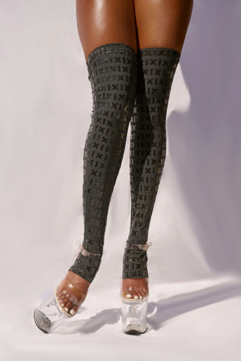 CXIX Gecko Grip Thigh Highs - Black - Image 2