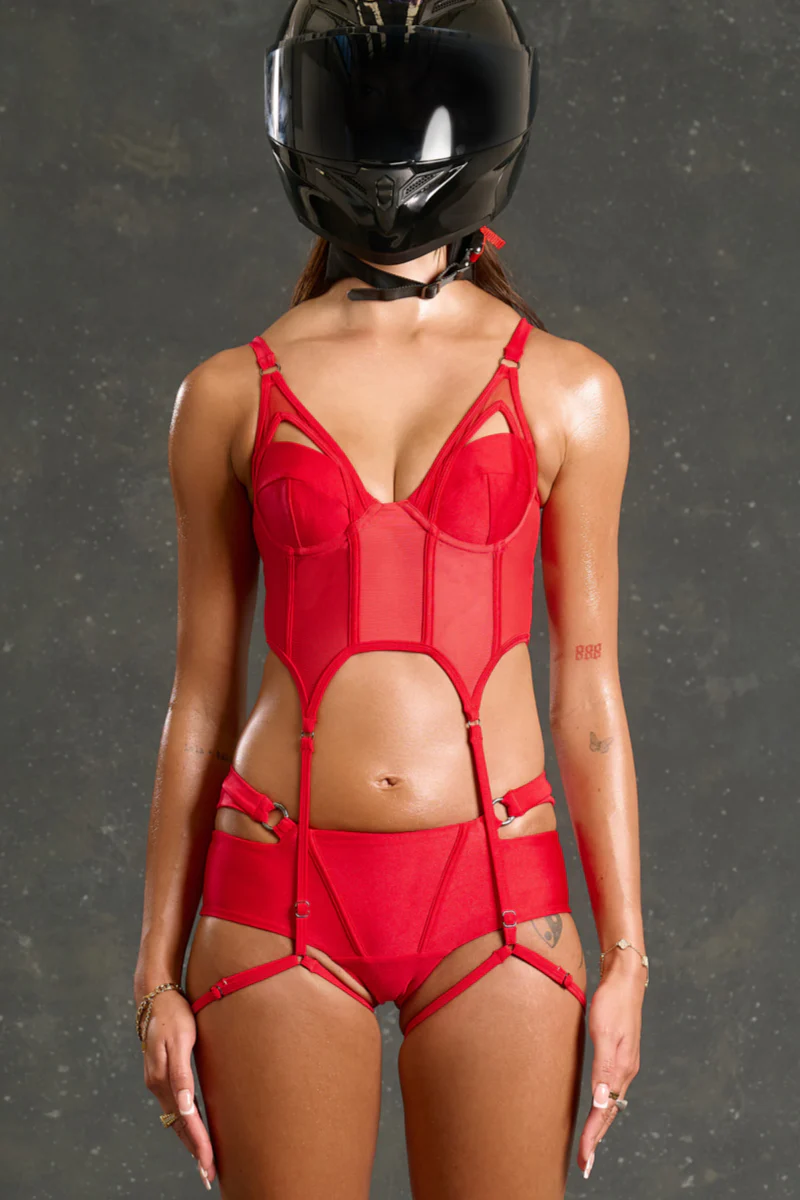 CXIX Power Garter Top - Ferrari Red