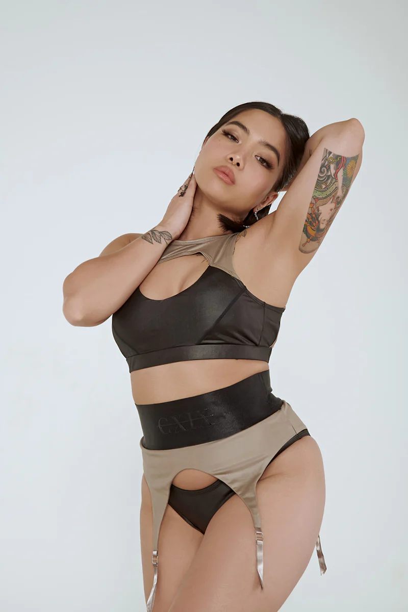 CXIX Snatched Garter Bottom - Black/Mink - Image 4