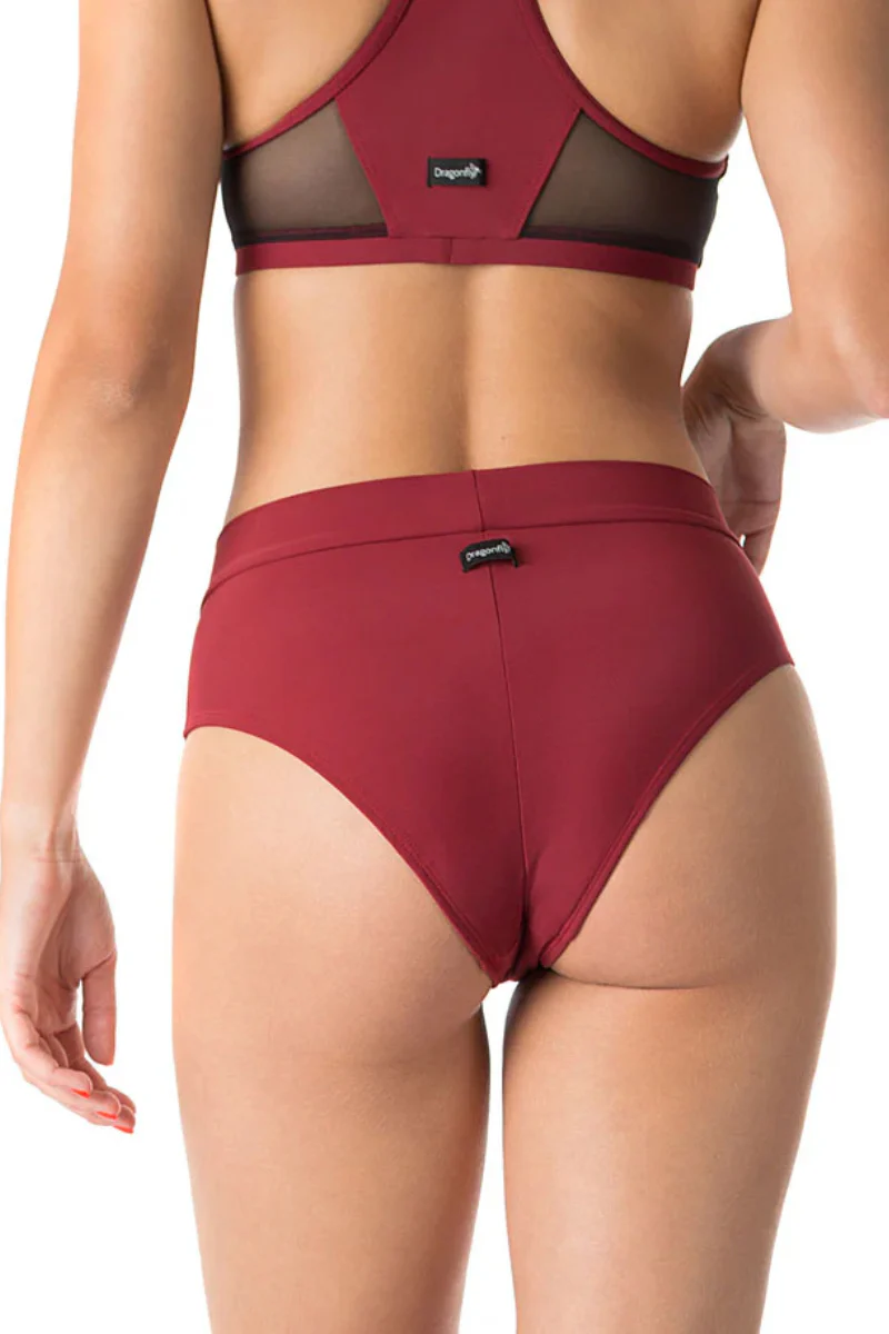 Dragonfly Molly Shorts - Burgundy Mesh - Image 2