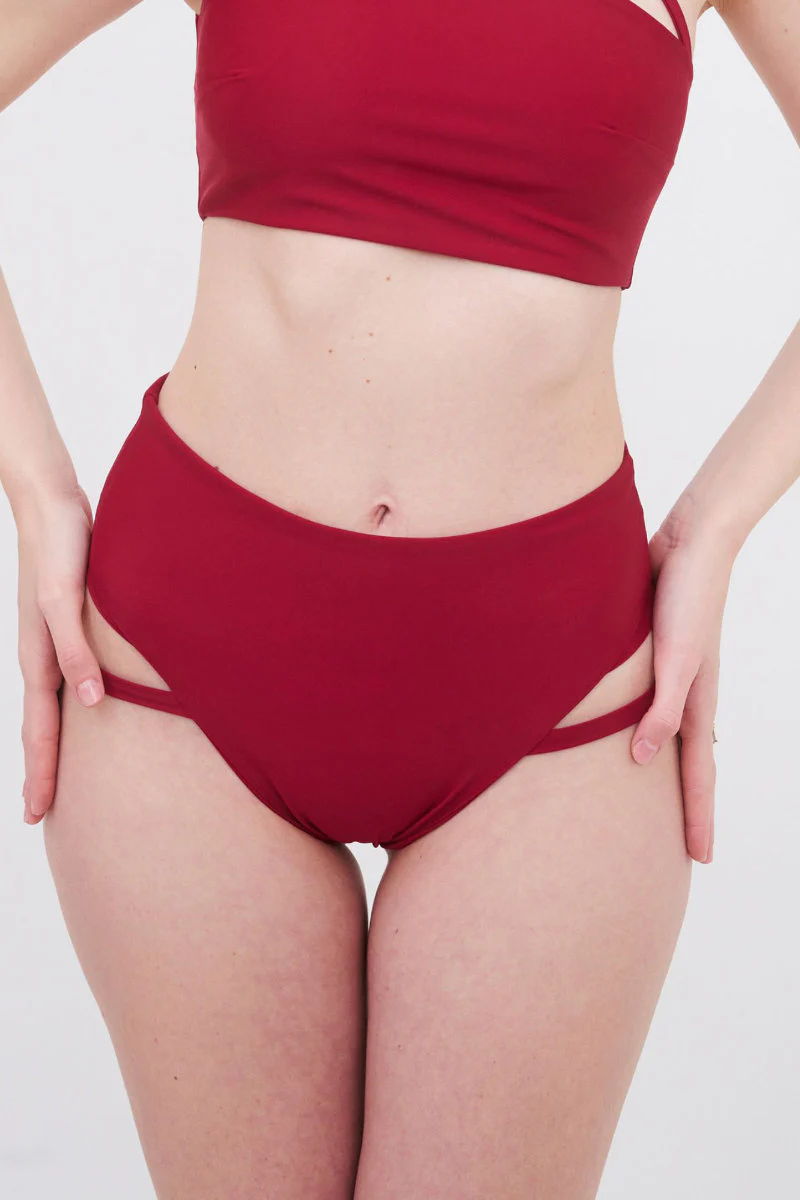 FANNA Flow Shorts - Burgundy - Image 4
