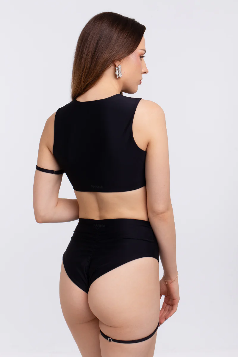 FANNA Split Top - Black - Image 2