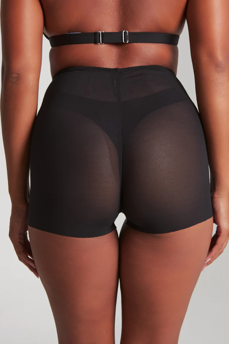 Harna Moire Shorts - Black Mesh - Image 2