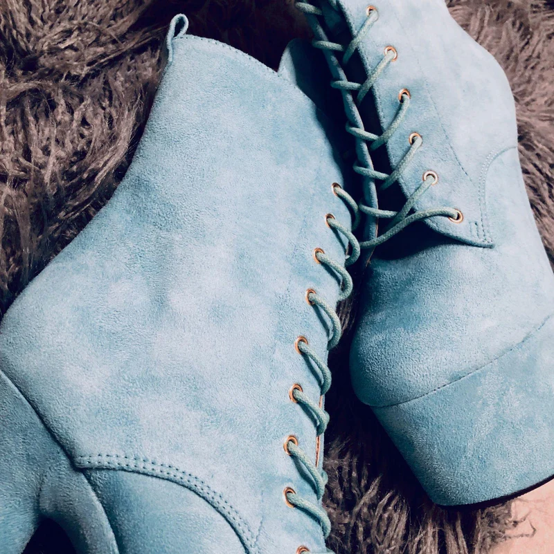 Hella Heels BabyDoll 7inch Boots - Baby Blue - Image 4