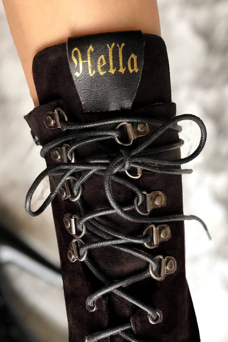 Hella Heels Blaq Kicks 8inch Boots - Black - Image 2