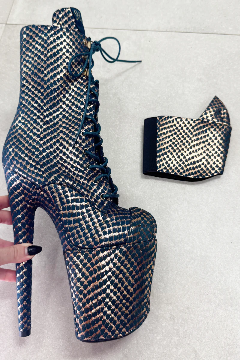 Hella Heels Classique 8inch Boot Protector - Teal - Image 3