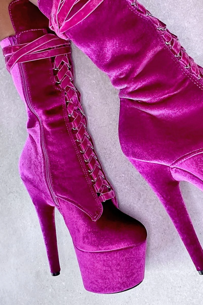 Hella Heels High BabyDoll 7inch Boots - Cabaret - Image 3