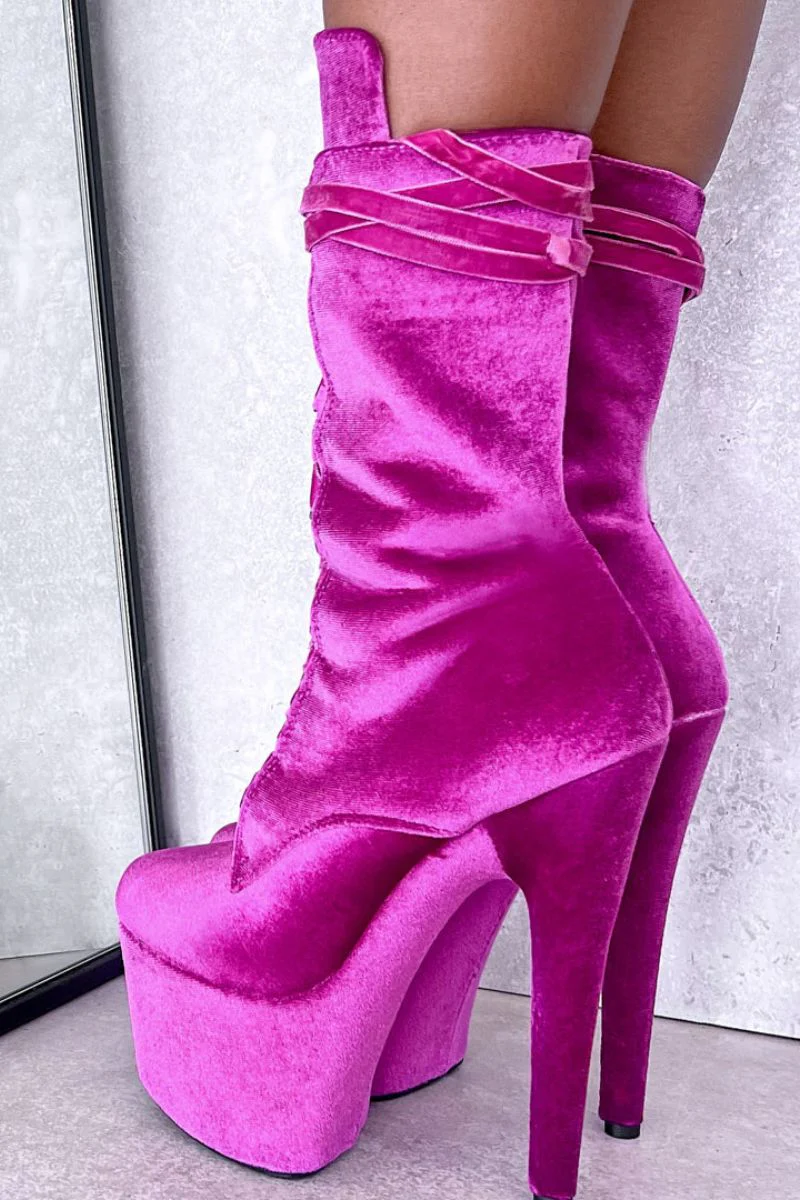 Hella Heels High BabyDoll 7inch Boots - Cabaret - Image 4