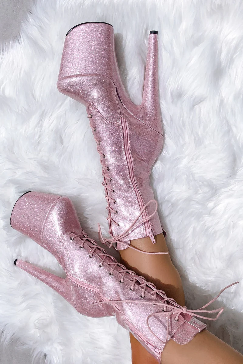 Hella Heels The Glitterati 8inch Boots - Sugarbaby - Image 5