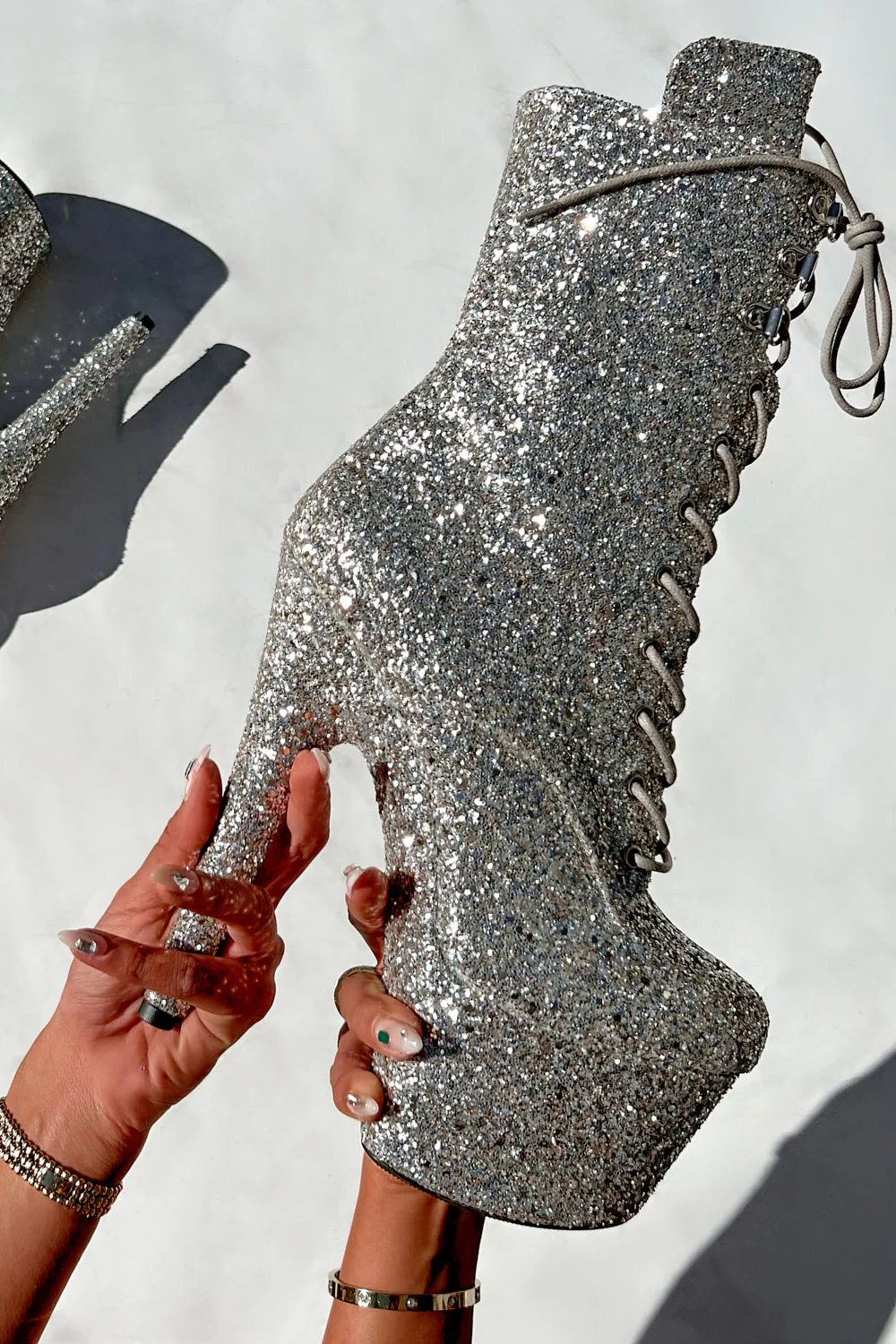 Hella Heels The Glitterati XTRA 7inch Boots -  Monroe - Image 2