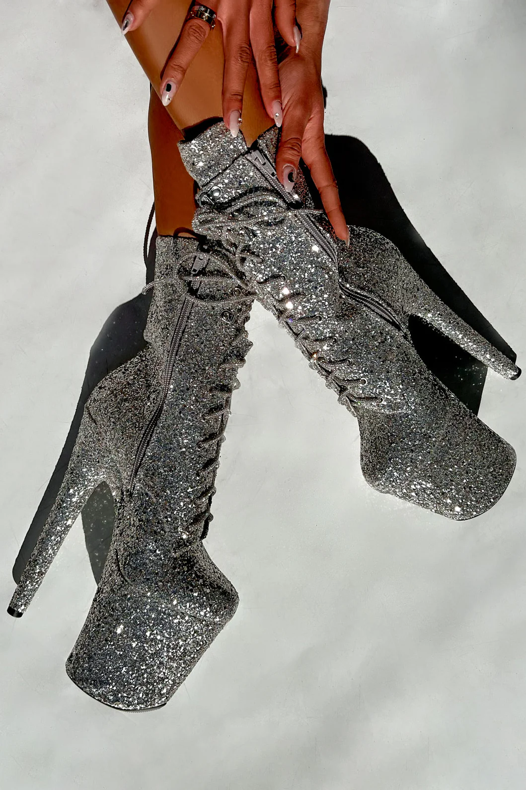 Hella Heels The Glitterati XTRA 8inch Boots -  Monroe - Image 2