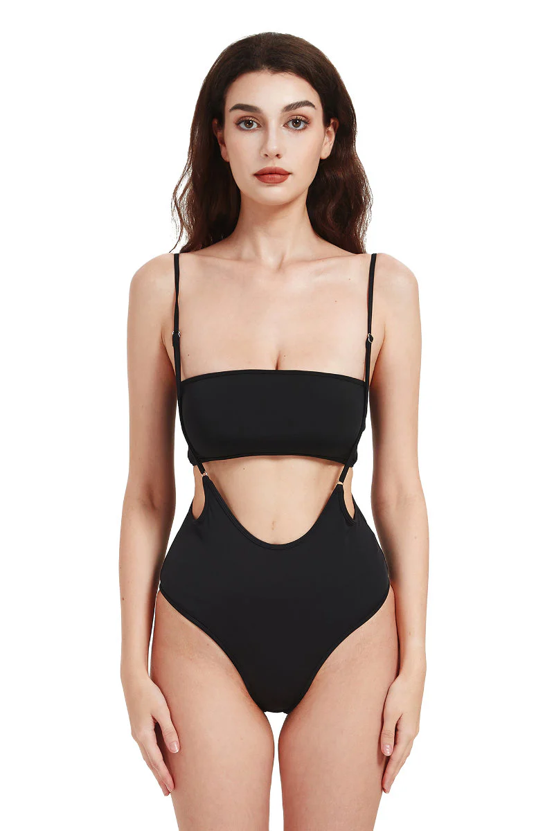 Hamade Activewear High Waisted Sling Bottoms - Black - Image 2