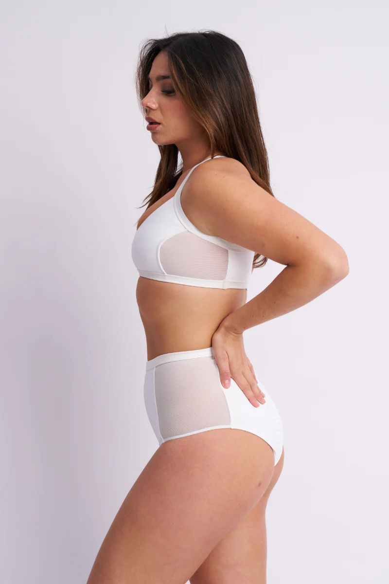 Lunalae Bellani High Waisted Bottoms - White - Image 4