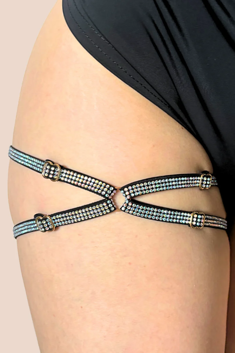 Lunalae Diamante Leg Garter - Silver - Image 4
