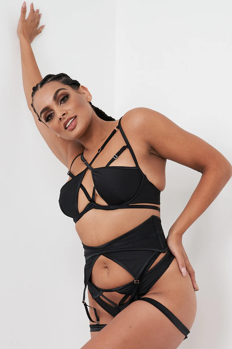 Lunalae Intimates Lauren Structured Suspender - Recycled Black - Image 3