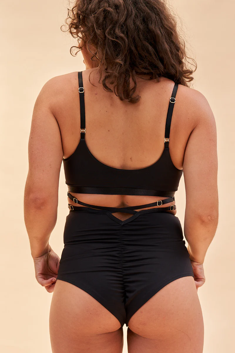 Lunalae Quinn Cut Out Top - Recycled Black - Image 2