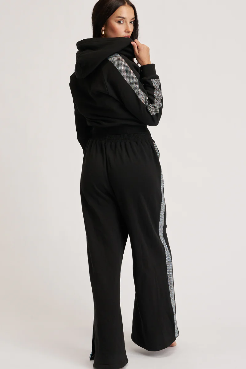 Lunalae Sabrina Diamante Track Pants - Black - Image 4
