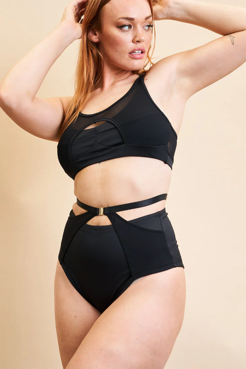 Lunalae Sadie Racer Back Top - Recycled Black - Image 6