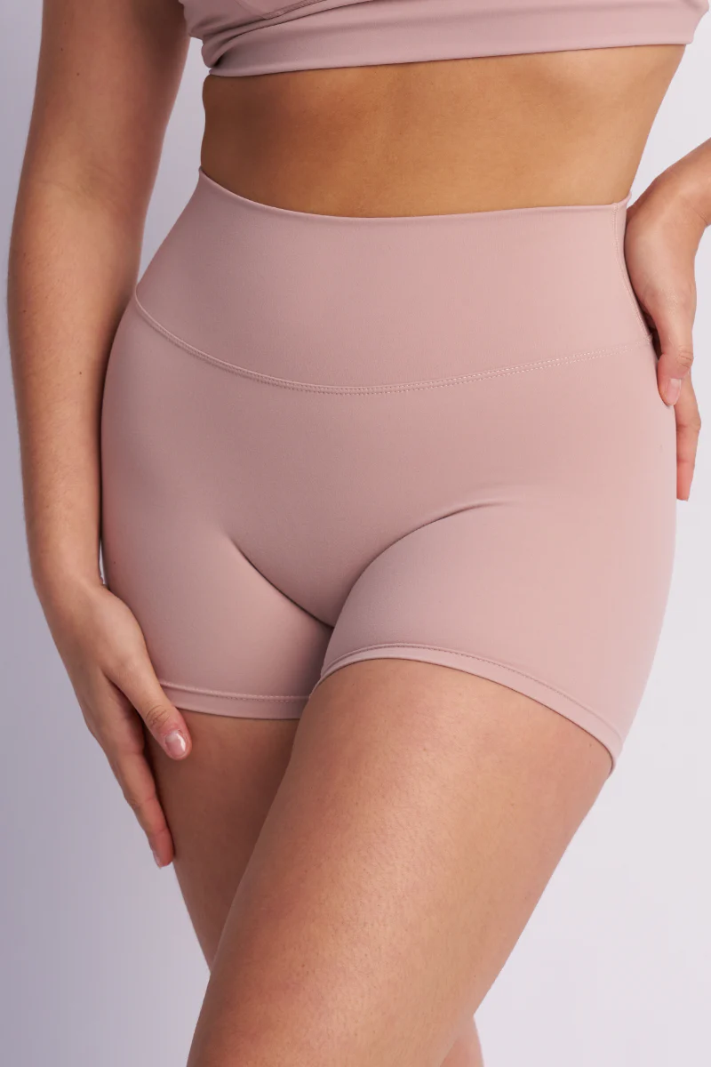 Lunalae Scrunch Bike Shorts - Taupe - Image 4