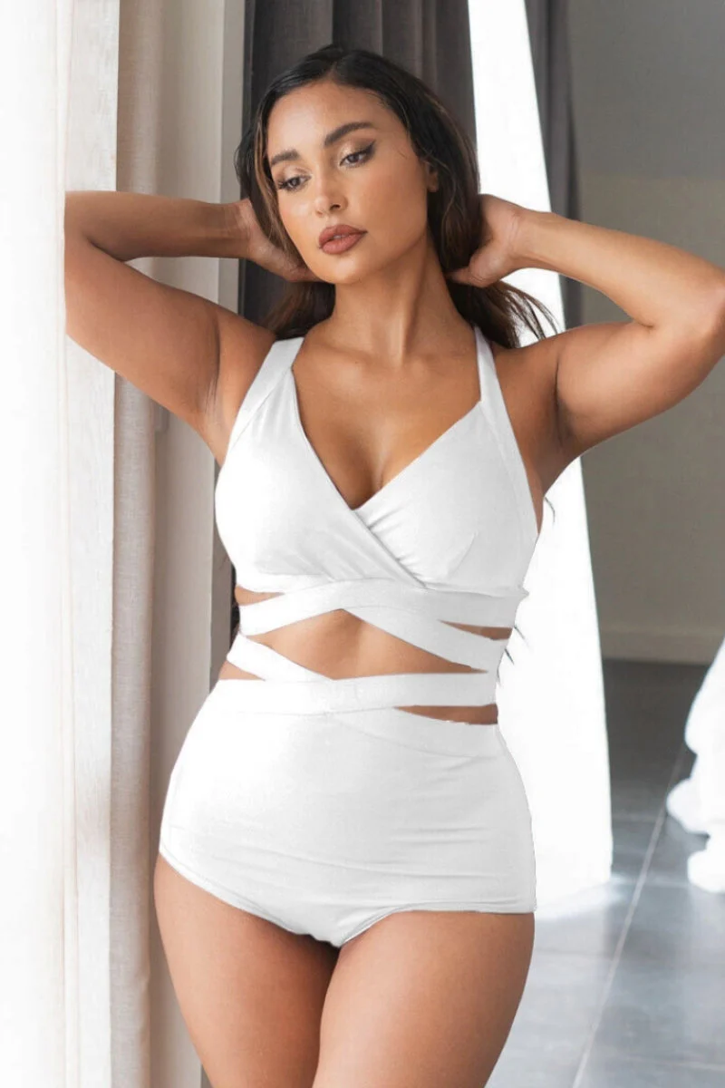 Lunalae Tara High Waisted Bottoms - White - Image 3