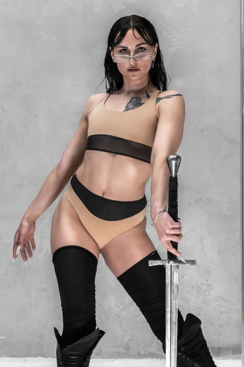 MÆD Glitch High-Waisted Shorts - Exposed