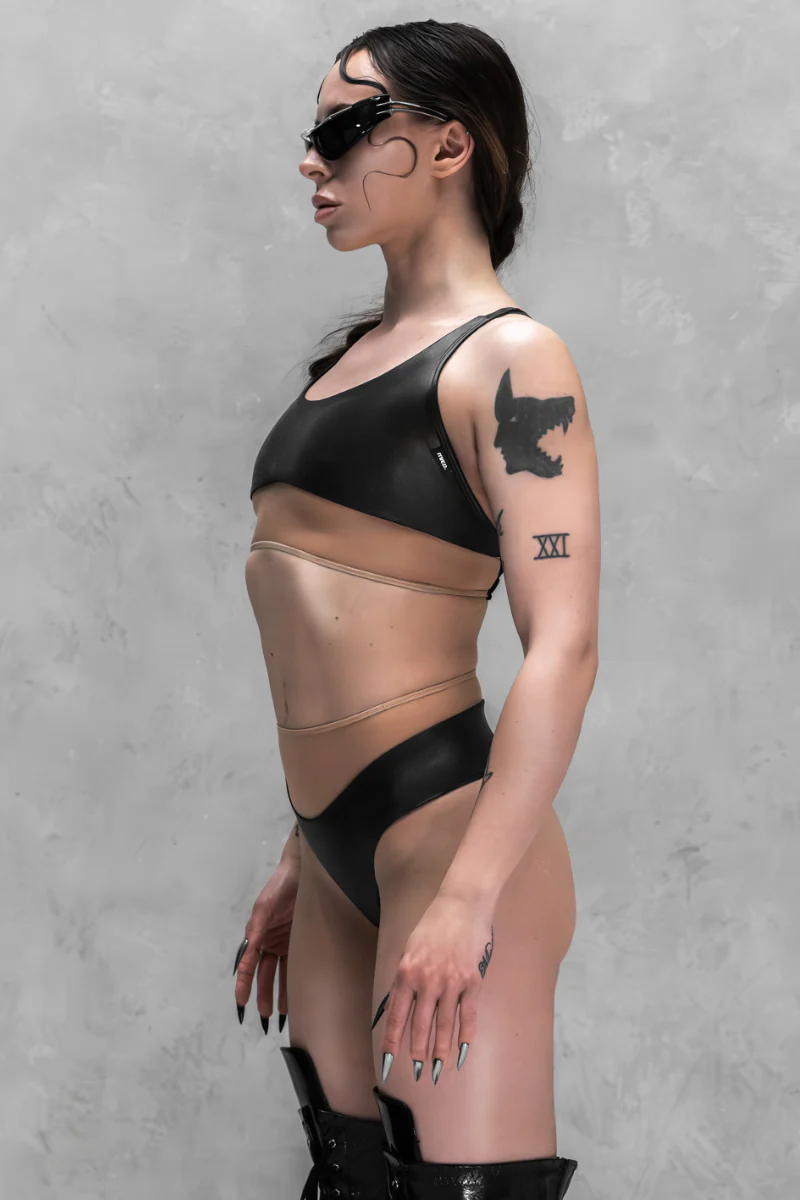 MÆD Glitch High-Waisted Shorts - Onyx - Image 4