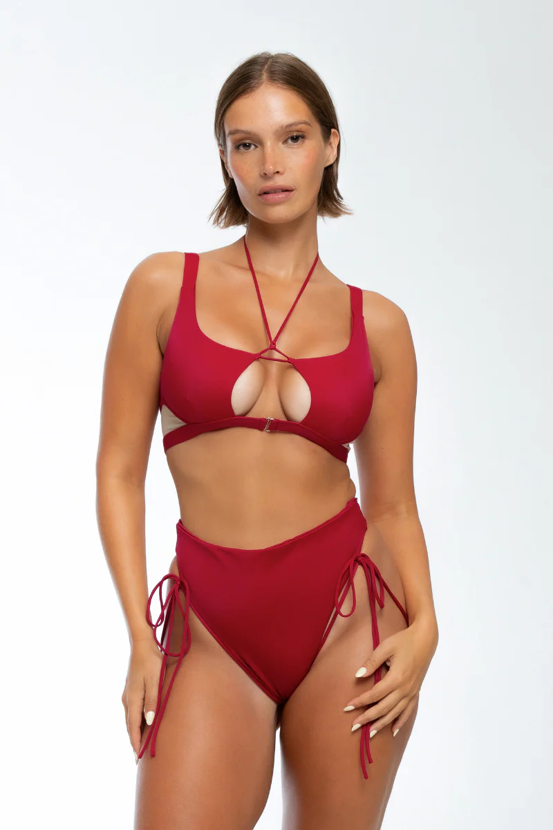 Nona Perkasa Midnight Snack Whipped Top - Burgundy - Image 5