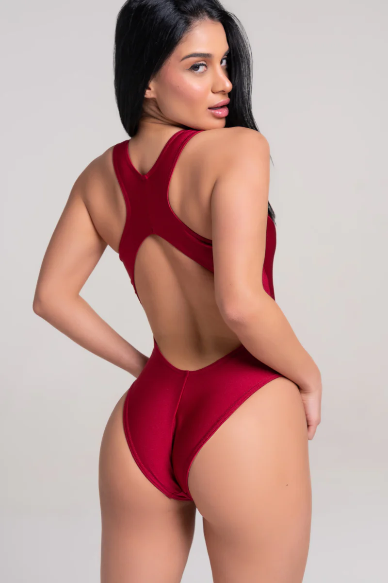 Paradise Chick Florida Bodysuit - Passion Red - Image 2