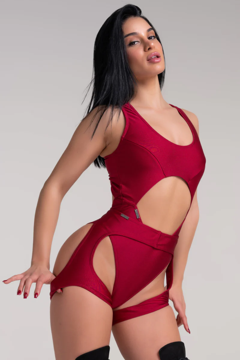 Paradise Chick Florida Bodysuit - Passion Red - Image 3