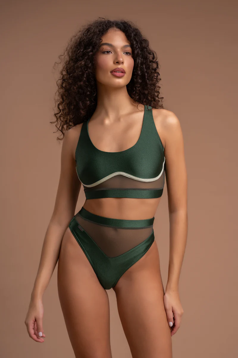 Paradise Chick Gigi Active Shorts - Forest - Image 2