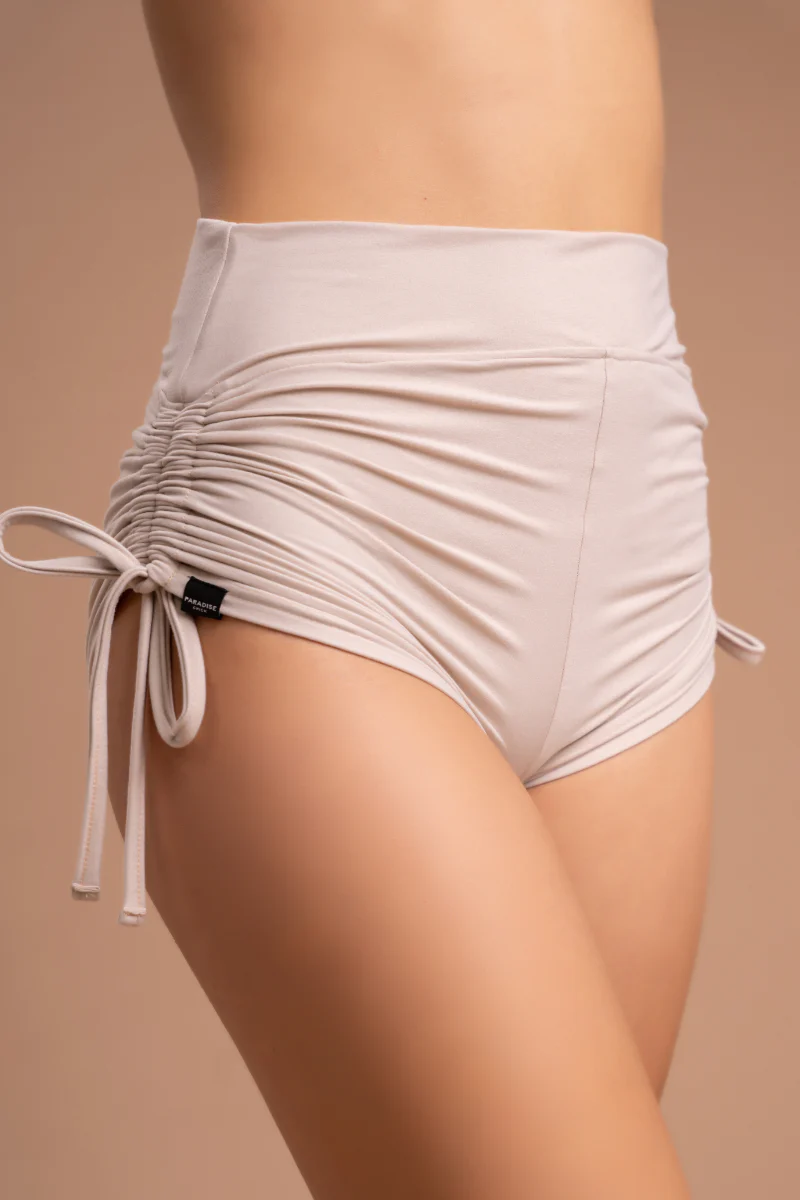 Paradise Chick Supreme Butter Soft Drawstring Shorts - Sugar - Image 3
