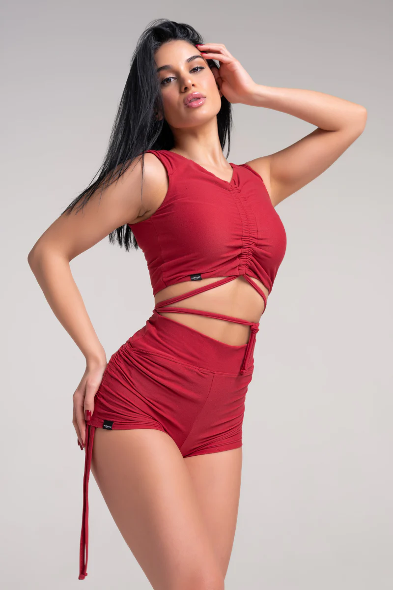 Paradise Chick Supreme Butter Soft Top - Burgundy - Image 3