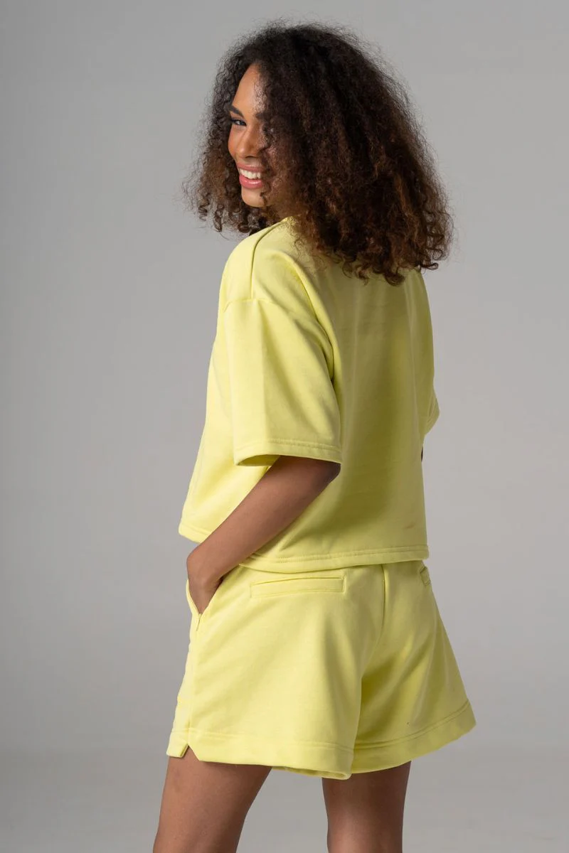 Paradise Chick Supreme Logo T-shirt - Mellow Yellow - Image 2