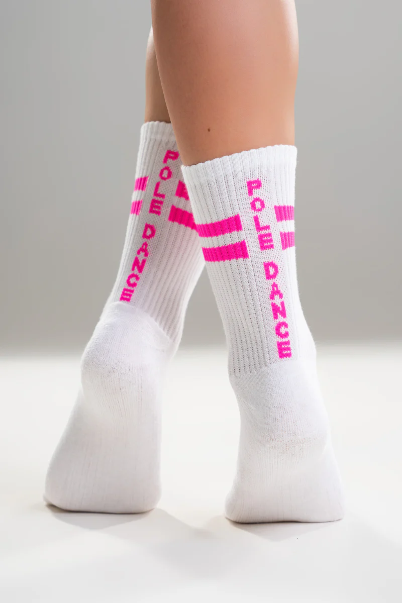 Paradise Chick Supreme Pole Dance Socks - Neon Pink