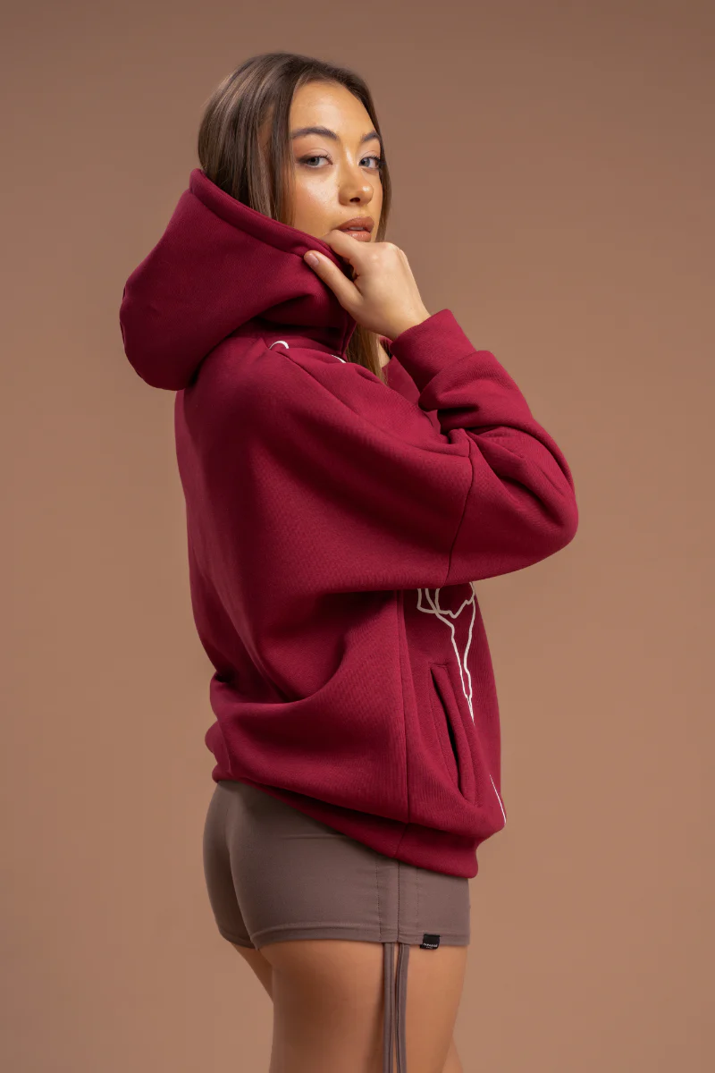 Paradise Chick Supreme Pole Dancer Hoodie - Burgundy - Image 2