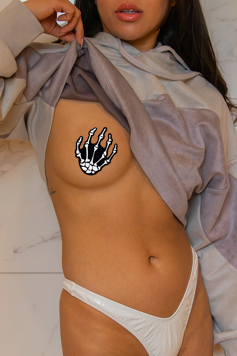 Pastease Boney Hands Nipple Pasties - Skeleton