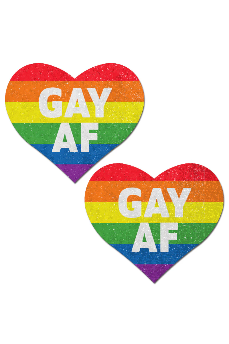Pastease Heart Nipple Pasties – Velvet Glitter Gay AF - Image 2