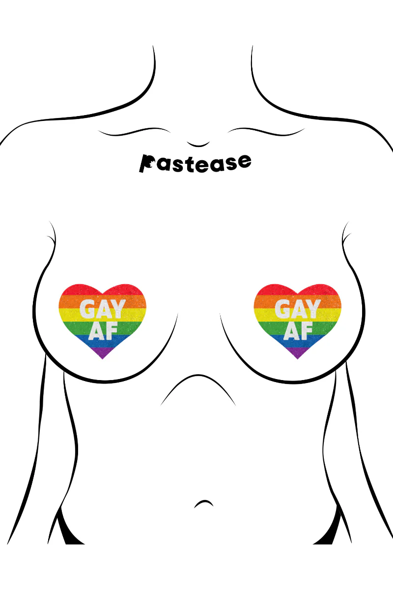 Pastease Heart Nipple Pasties – Velvet Glitter Gay AF - Image 3