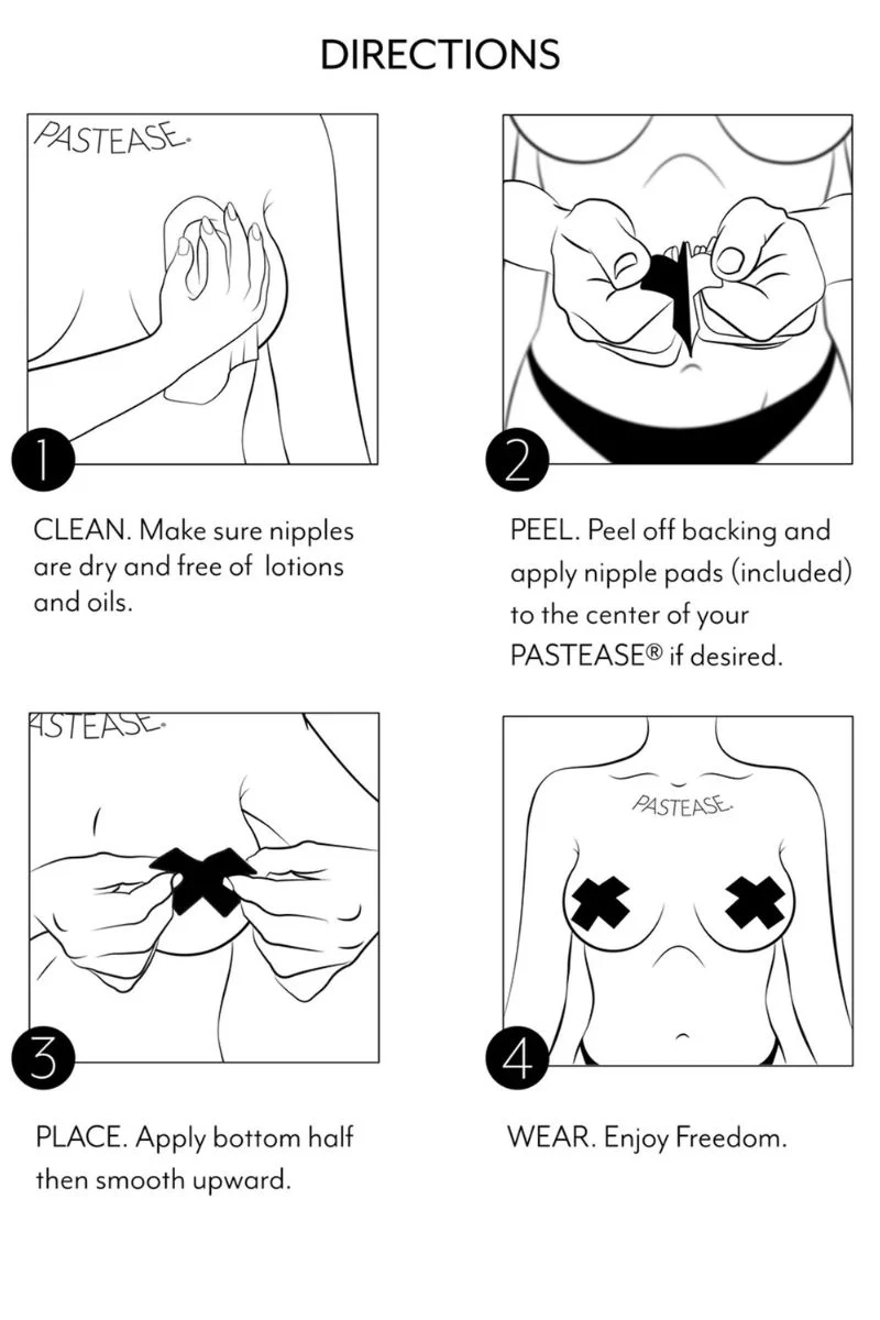 Pastease Sticky Back Refills 3 pairs - Heart - Image 2