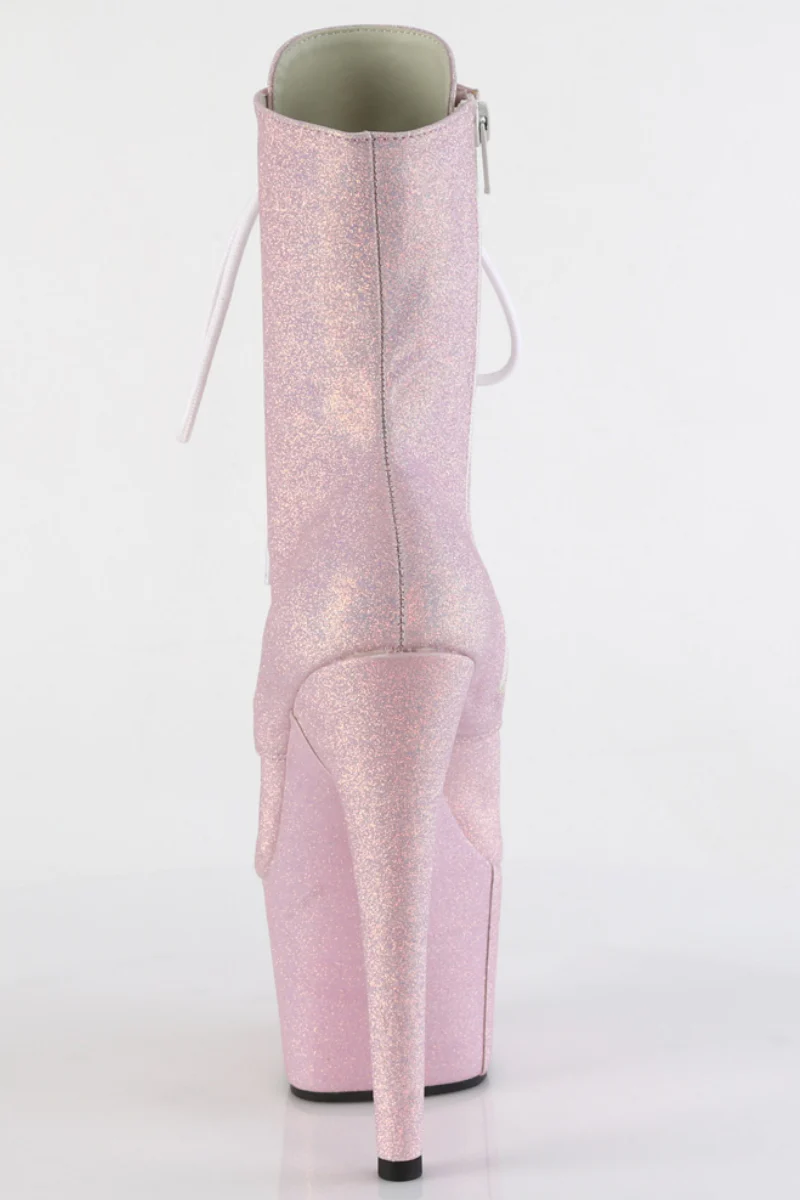 Pleaser USA Adore-1020SDG 7inch Boots - Baby Pink Glitter (UK2 ONLY) - Image 3