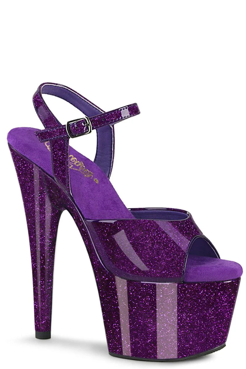 Pleaser USA Adore-709GP 7inch Stilettos - Purple Glitter