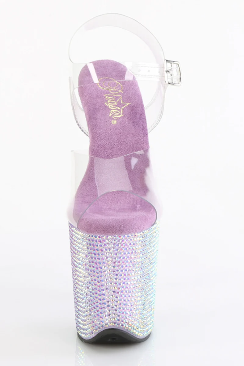 Pleaser USA Bejewelled-808RRS 8inch Stilettos - Lavender - Image 5