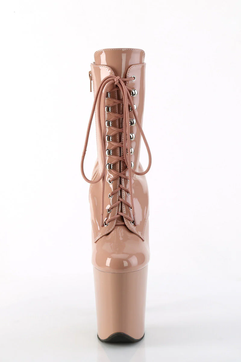 Pleaser USA Flamingo-1020 8inch Boots - Patent Blush - Image 2