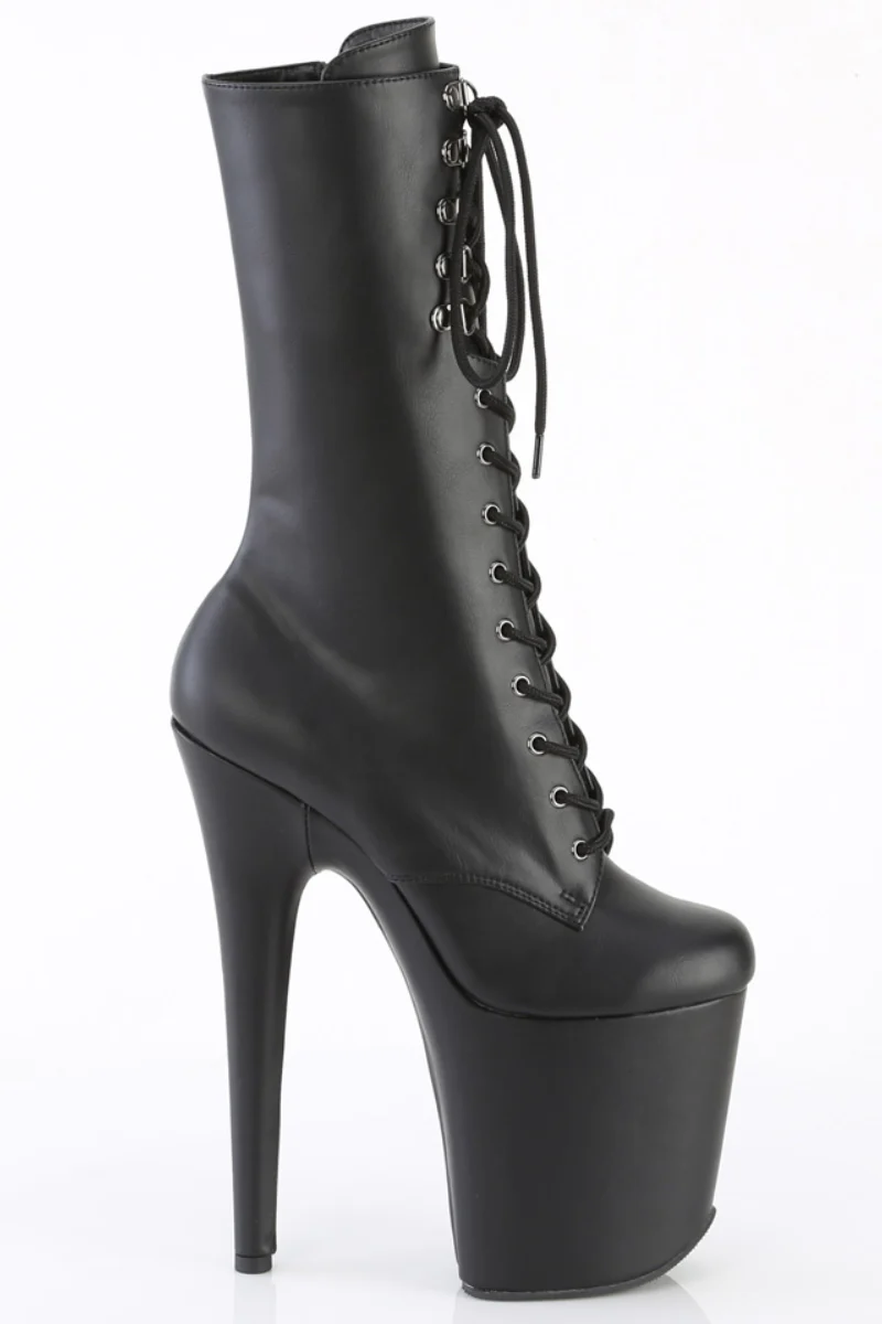 Pleaser USA Flamingo-1054 8inch Boots - Matte Black