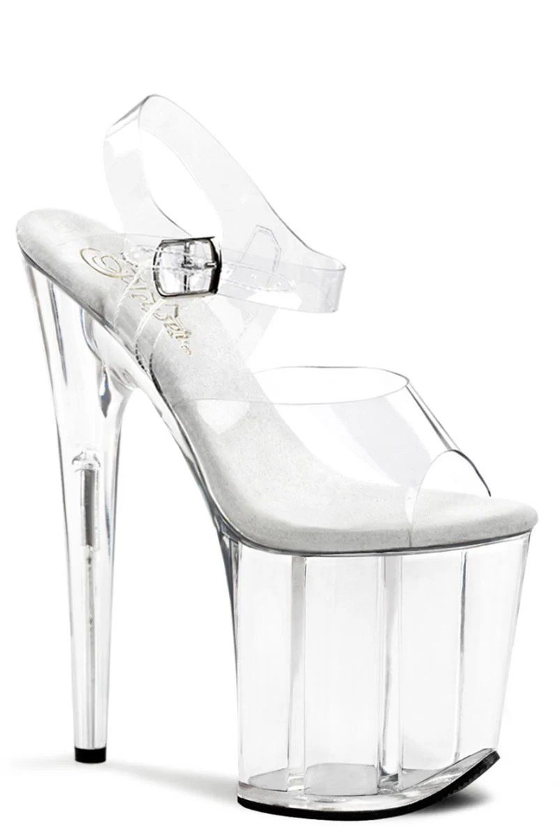 Pleaser USA Flamingo-808 8inch Pole Stilettos - Clear - Image 3