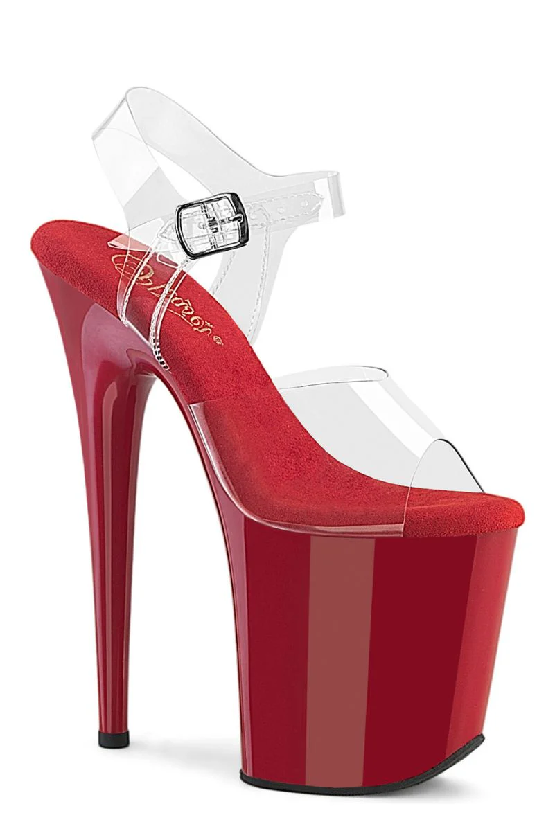 Pleaser USA Flamingo-808 8inch Stilettos - Red - Image 3