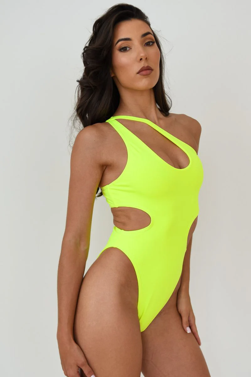 Pole Addict Mesmerised Bodysuit - Neon Yellow - Image 5