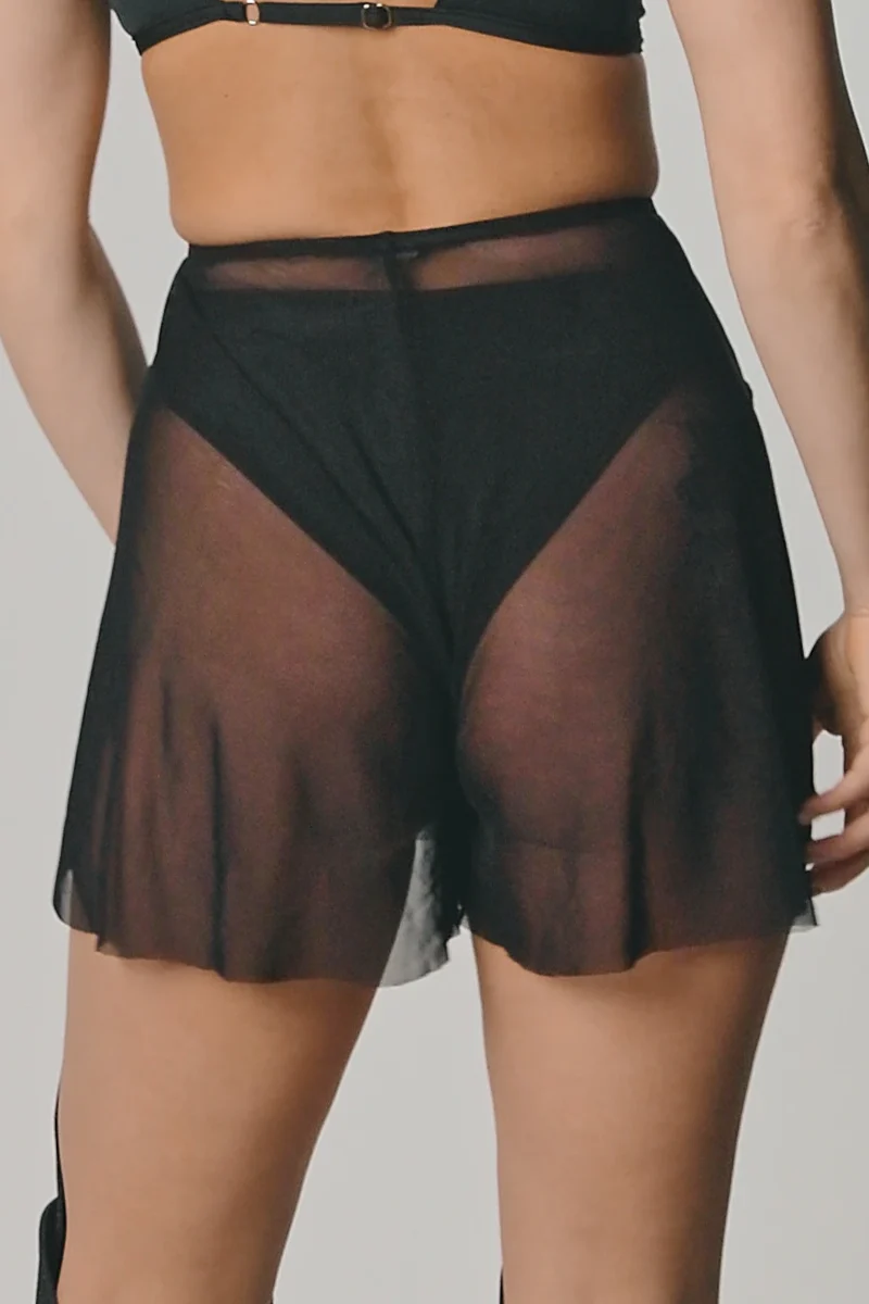 Pole Addict Mystic Shorts - Black Mesh - Image 2