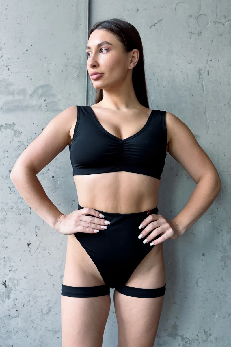 Pole Addict So High Garter Shorts - Black - Image 4